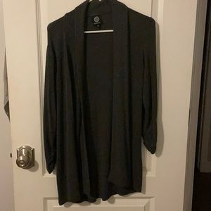 Bobeau charcoal gray cardigan